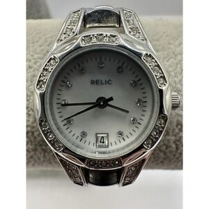 Ladies Relic New Battery ZR12055 Watch Mother‎ Of Pearl Face 25MM 7.27" Date Q